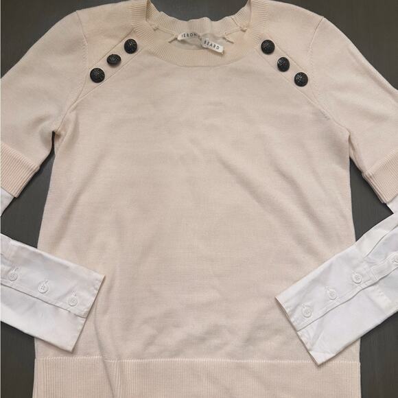 VERONICA BEARD Wool Layered Crewneck Sweater - Picture 3 of 3